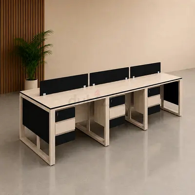 6-Person Office Workstation Cluster Custom Made