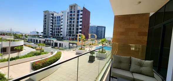 LAGOON VIEW| UPGRADED | U SHAPE KITCHEN |Furnished 1BR Apartment | Azizi Riviera 5 | Pool COMMUNITY View