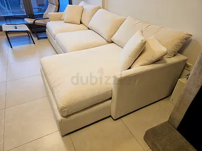 Cratebarrel lounge deep L shape sofa