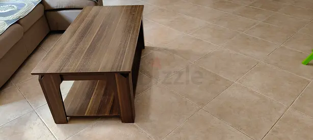 Solid Wood-Effect Coffee Table with Lower Shelf - Good Condition