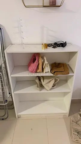 White 3-Shelf Storage Unit / Small Bookcase - Good Condition