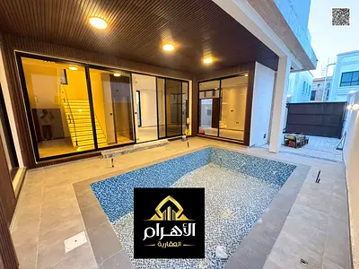 فيلا مودرن فاخرة 5 غرف نوم طابقين وروف بتشطيبات سوبر ديلوكس شامل رسوم التسجيل والمياه والكهرباء والمكيفات موقع مميز وقريبة من جميع الخدمات جاهزة للسك