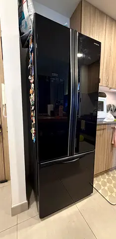 Large Double Door Fridge Freezer | Black