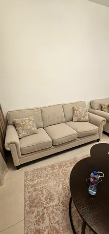 PAN Home CRAM 3-Seater Sofa | Beige Fabric | Excellent Condition