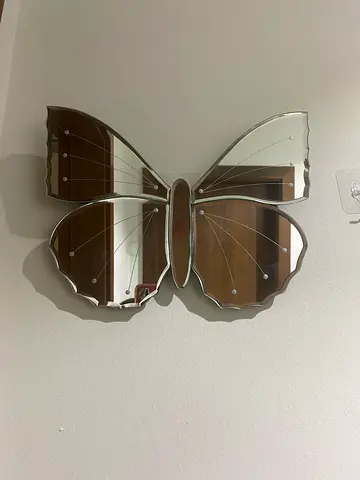 Beautiful Set of 2 Butterfly Wall Mirrors