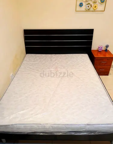 Queen size bed and mattress