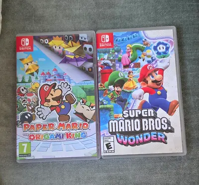 Paper Mario: The Origami King  Super Mario Bros. Wonder - Nintendo Switch (2 Games)