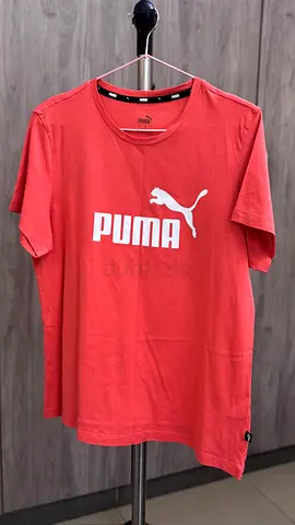 Used Puma women’s T-shirt, Coral Red, Size large