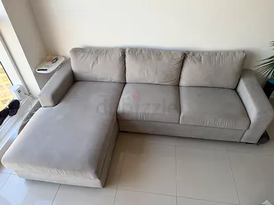 Light Grey, L-shaped Home Centre Garfield Corner Sofa