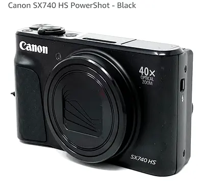 Canon PowerShot SX740 HS 40x Optical Zoom Compact Camera - Black