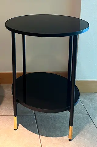 IKEA Asperod side table (black, gold)