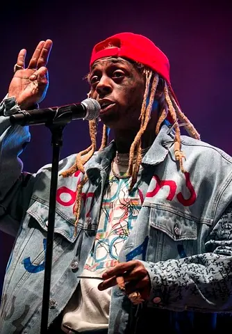 vetements denim jacket with graffiti-style script