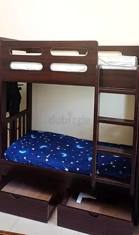 KIDS Strong 2 Layers Bunk Bed with Storage Drawers and 2 Mattress sheets - Excellent, Very Strong