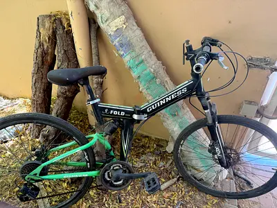 Used Green Folding  Bike — Needs Minor Repair