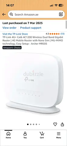 TP-Link Archer MR505 4G LTE Dual Band Wireless Router (AC1200)