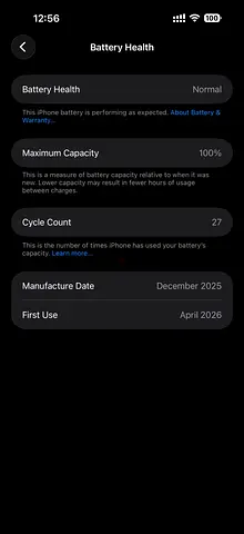 iPhone 17 Pro Max 256GB Deep Blue – Japan Version eSIM Only – 100% Battery – Warranty Apr 2027