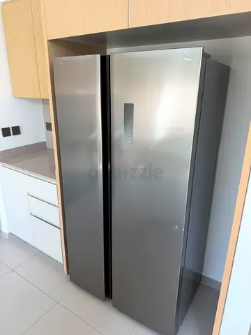 TCL Stainless Steel Side-by-Side Refrigerator - Good Condition