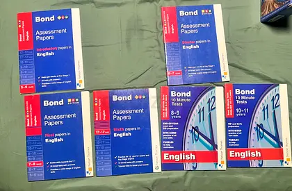 Bundle of Bond Assessment Papers and 10-Minute English Tests (Primary/Prep)