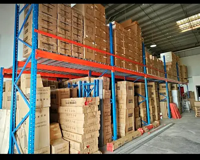 Used Heavy Duty Warehouse Pallet Racking Shelving System - Multi-Level Steel Racks