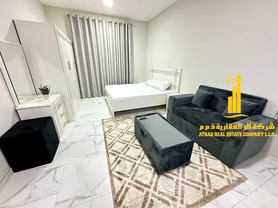 Furnished studio apartment for rent in Ajman, clean and tidy furniture - Al Muwaihat 3 - all bills and internet included - fully furnished