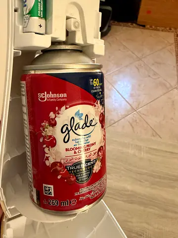 Glade Automatic Air Freshener Spray Refill (269 ml) - Cherry Blossom with spare new batteries