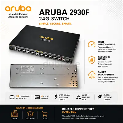 Aruba 2930F 24-Port Gigabit Switch (Layer 2) - Good Condition