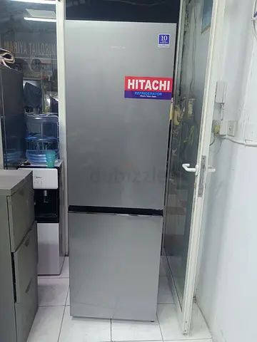 Hitachi stainless steel refrigerator - bottom freezer