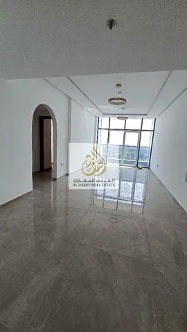 Annual rent in Ajman, Al Nuaimiya 3 area, next to Dubai Islamic Bank and the children's park. The building is for families. Two bedrooms and a living