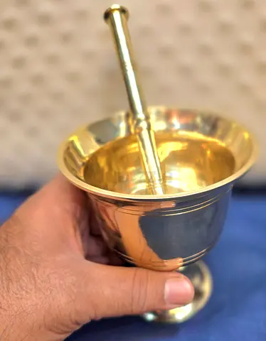 Beautiful brand new pure brass Traditional spice grinder for sale.