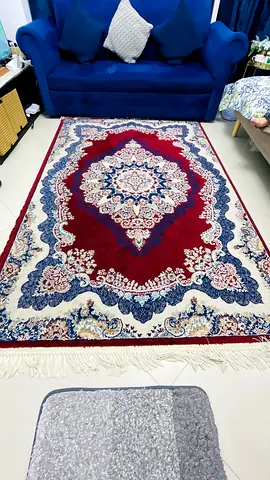 Used Persian-style red  blue area carpet excellent condition
