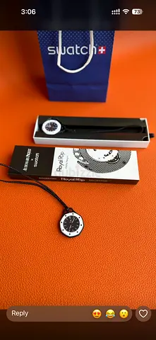 APxSwatch royal Pop Pocket pendant watch with original box and bag