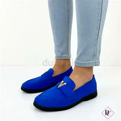 Blue Suede Loafers - Womens Size (Good Condition)