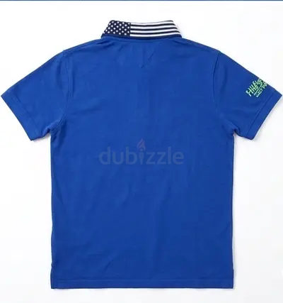 TOMMY HILFIGER Blue short-sleeve polo shirt, size M (men)