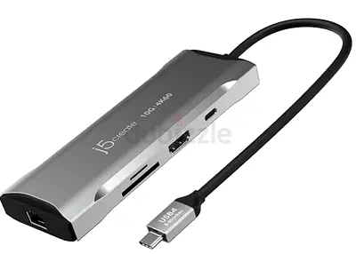 j5create Laptop Docking Station, 9-in-1, 4K60Hz HDMI, USB-C 10Gbps, 2 USB-A 10Gbps, 100W PD with USB
