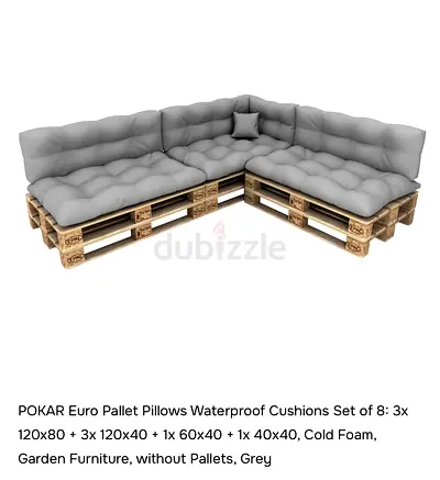 Outdoor sofa ballets with cushions