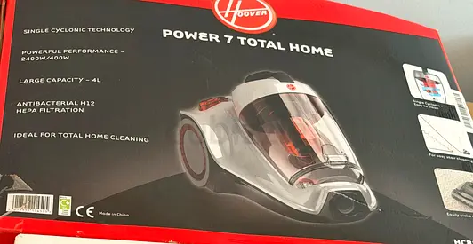 Hoover Power 7 Total Home Cyclonic Vacuum - 2400W, 4L, HEPA H12 (Boxed)