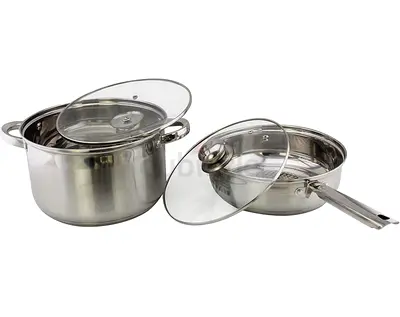 Wilson 12-piece Stainless Steel Cookware Set with Induction Bottom (Silver)