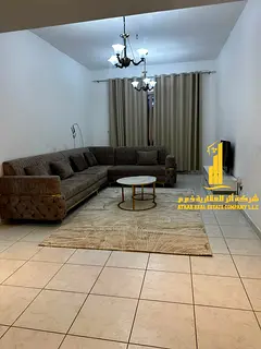 Luxury one-bedroom apartment with a balcony and open views. Ajman, Al Rashidiya 3. Fully furnished,