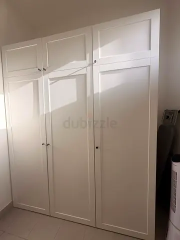 White 3-Door Wardrobe / Armoire - Good Condition