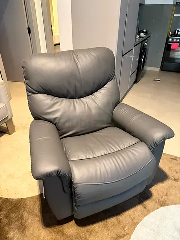 New La-z-boy James Rocking Recliner Grey Leather