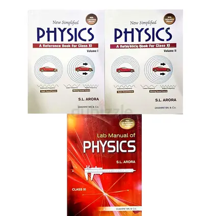 Set of Physics reference books  lab manual for Class XI by S.L. Arora (Volume I  II + Lab Manual)