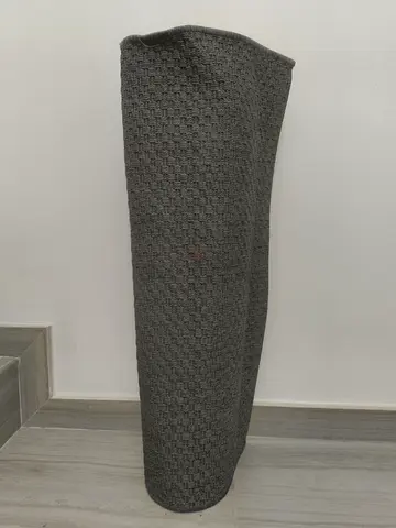 Grey Textured Area Rug, Good Condition