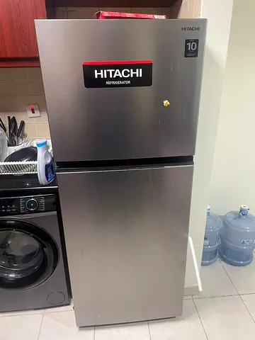 Hitachi Top Freezer Refrigerator - Good Condition, 2-Door Stainless