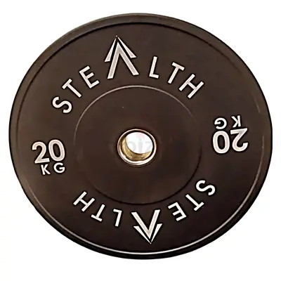 Black Olympic Bumper Plates – Solid Rubber (5kg to 25kg)