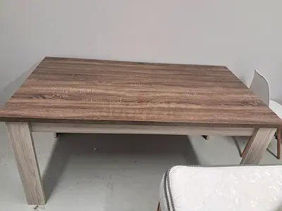Wood-effect rectangular dining table - good condition