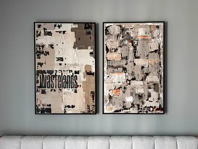 Vibrant Abstract Wall Art Set 60×90 cm (23.6×35.4 in) – Sleek Metallic Frames