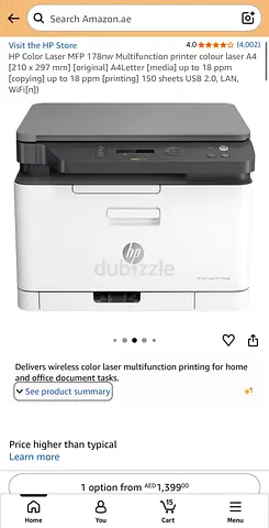 HP Color Laser MFP 178nw Multifunction Printer