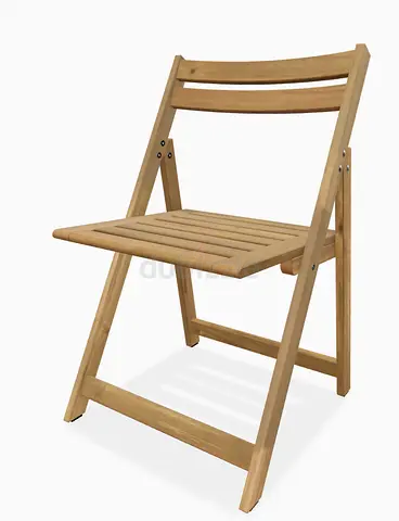 Lightwood Folding Wooden Chair - Compact  Ready to Use