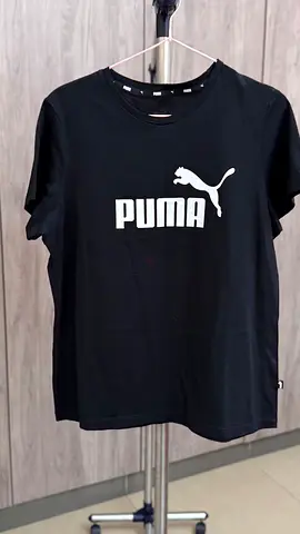 Black Puma Logo T-Shirt – women’s Casual Tee, Size Medium