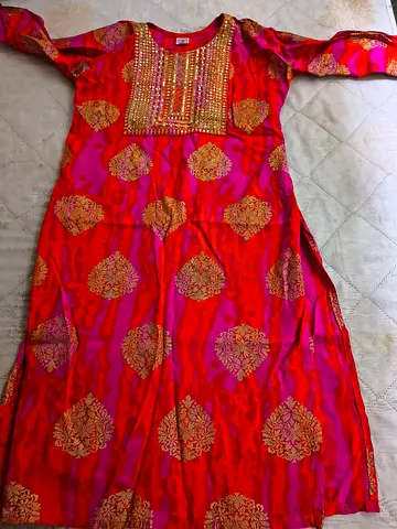 Used Maroon Floral Maxi Dress – Good Condition